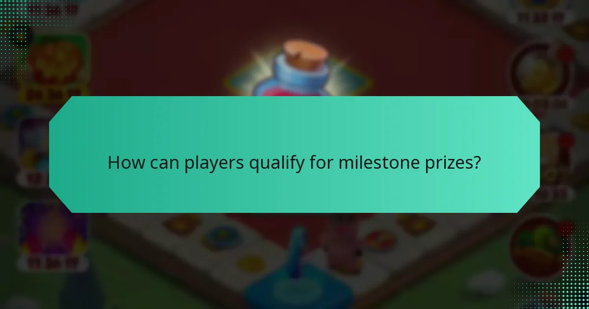 How can players qualify for milestone prizes?