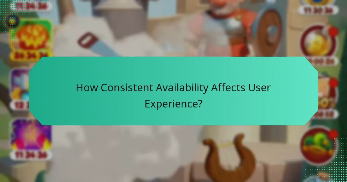 How Consistent Availability Affects User Experience?