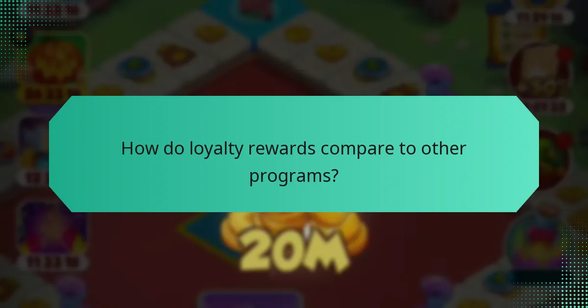 How do loyalty rewards compare to other programs?