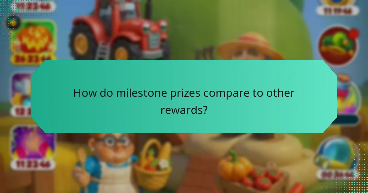How do milestone prizes compare to other rewards?