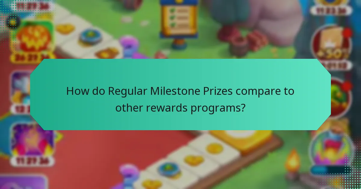 How do Regular Milestone Prizes compare to other rewards programs?