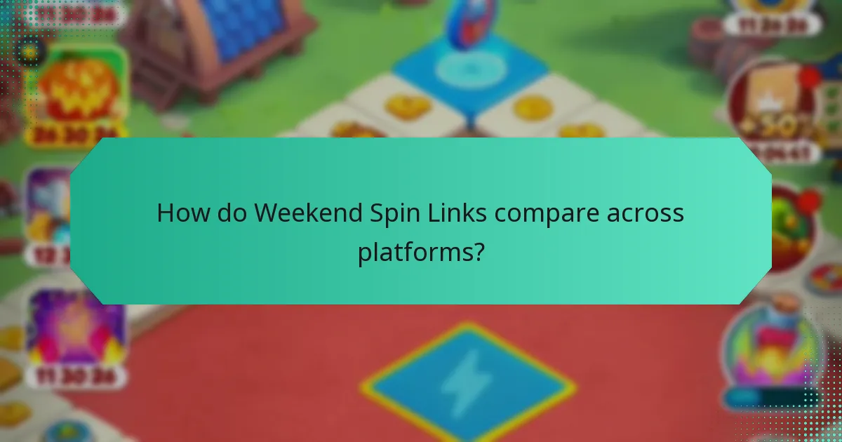 How do Weekend Spin Links compare across platforms?