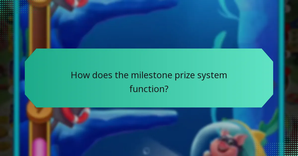 How does the milestone prize system function?