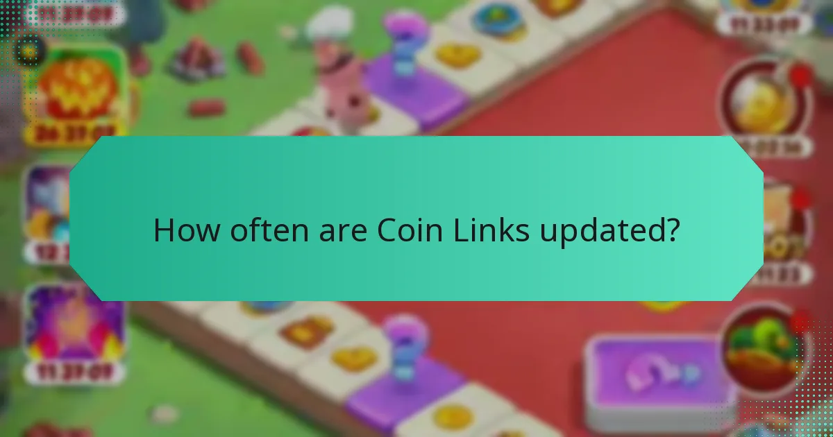 How often are Coin Links updated?