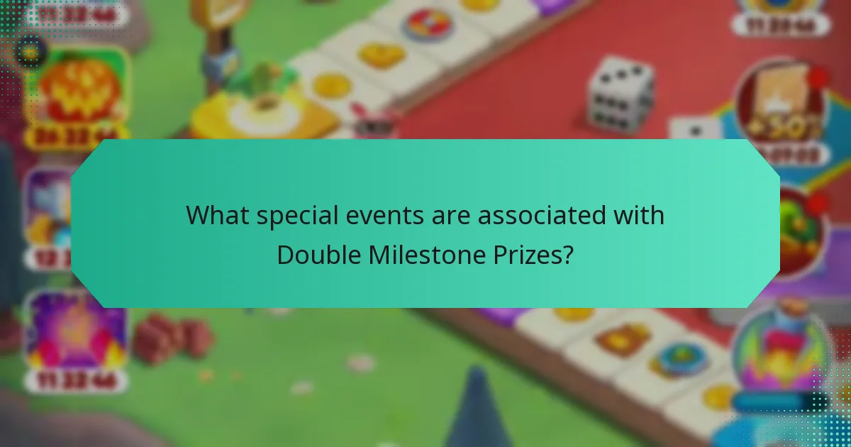 What special events are associated with Double Milestone Prizes?