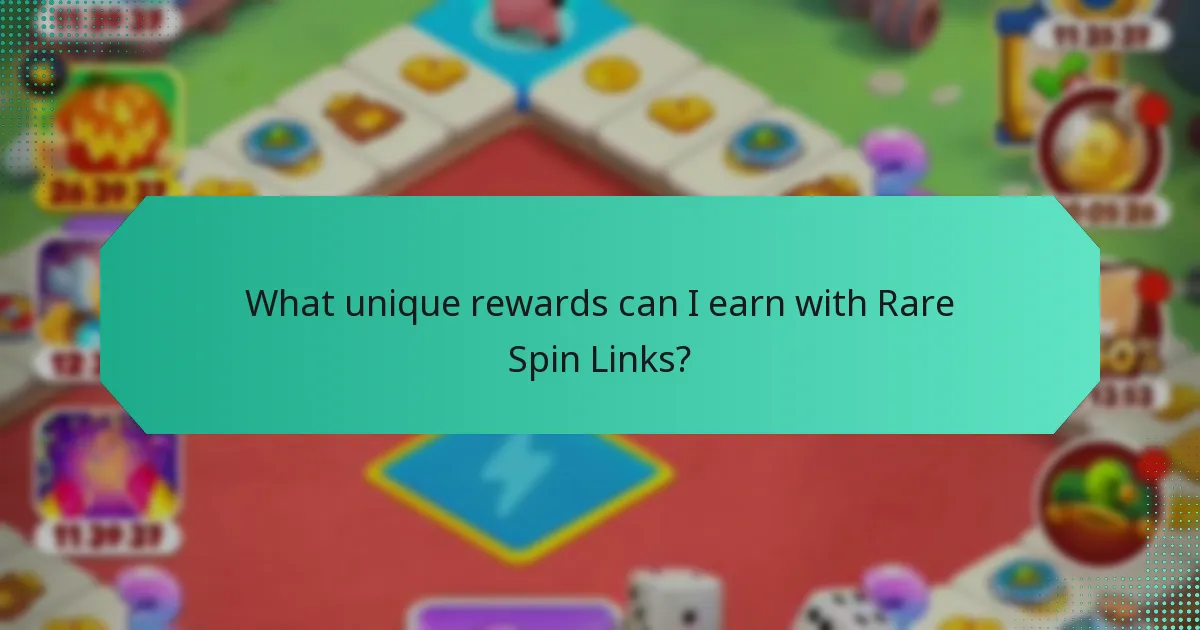 What unique rewards can I earn with Rare Spin Links?