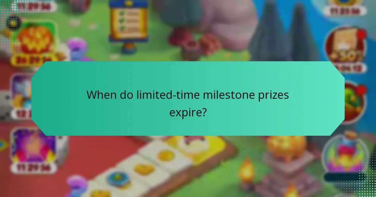 When do limited-time milestone prizes expire?